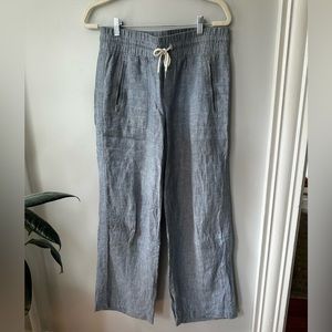 Athleta Cabo wide leg linen pants